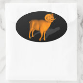 Sticker Ovale Bélier (Sac)