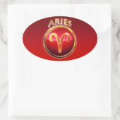 Sticker Ovale Béliers - Le panneau Zodiaque du bélier (Sac)