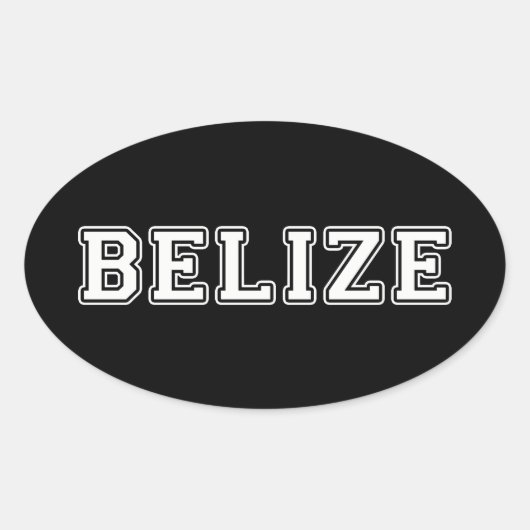 Sticker Ovale Belize (Devant)