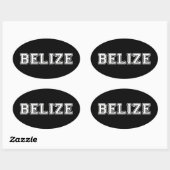 Sticker Ovale Belize (Feuille)