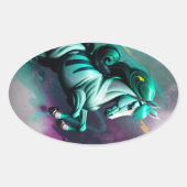 Sticker Ovale Belle 3D Spirit Pony 24 (Devant)