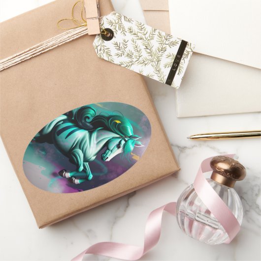 Sticker Ovale Belle 3D Spirit Pony 24 (Cadeaux)