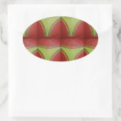 Sticker Ovale Belle conception de motif géométrique jaune doré (Sac)