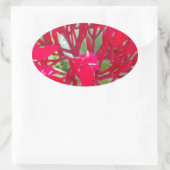 Sticker Ovale Belle fleur de sang Milkweed Art Imprimer/Graphiqu (Sac)