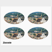 Sticker Ovale Belle Florence (Feuille)