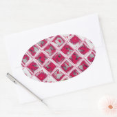 Sticker Ovale Belle image Extraordinaire rouge stylish miroir (Enveloppe)