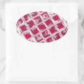 Sticker Ovale Belle image Extraordinaire rouge stylish miroir (Sac)