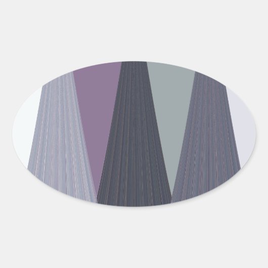 Sticker Ovale Belle impression Extraordinaire Chevron Design Art (Devant)