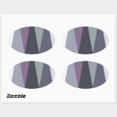 Sticker Ovale Belle impression Extraordinaire Chevron Design Art (Feuille)