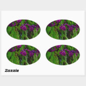 Sticker Ovale Belle Iris Violet (Feuille)
