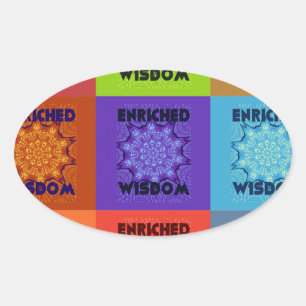 Sticker Ovale Belle Pop Art Extraordinaire belle Impression : En