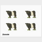 Sticker Ovale 'Beltie' (Feuille)