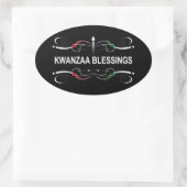 Sticker Ovale bénédiction kwanzaa sophistiquée (Sac)