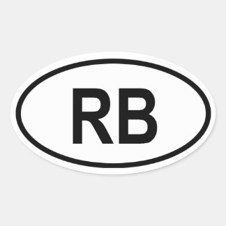 Sticker Ovale Bénin "RB"