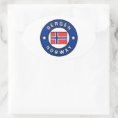 Sticker Ovale Bergen Norvège (Sac)