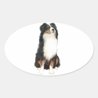Sticker Ovale BERGER AUSTRALIEN (A) - Tri Color