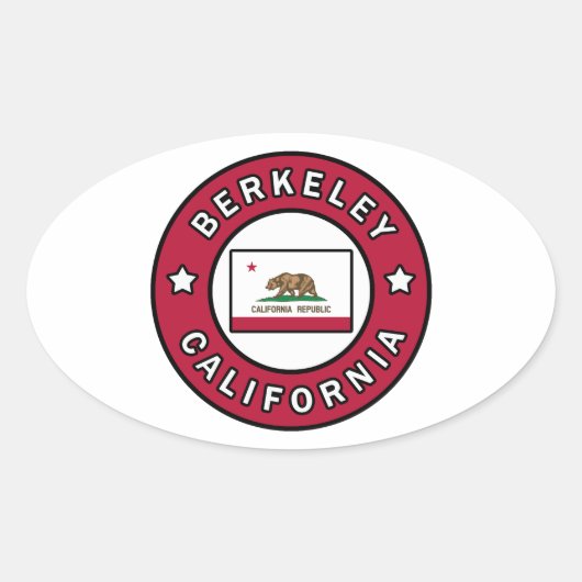 Sticker Ovale Berkeley Californie (Devant)