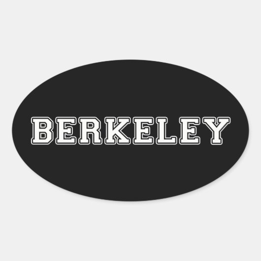 Sticker Ovale Berkeley Californie (Devant)