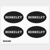 Sticker Ovale Berkeley Californie (Feuille)