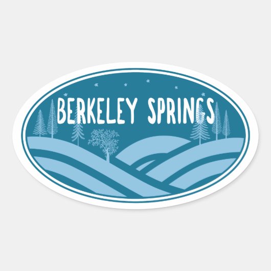 Sticker Ovale Berkeley Springs West Virginia Outdoors (Devant)