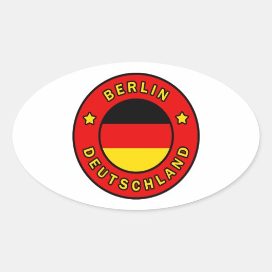Sticker Ovale Berlin Allemagne (Devant)