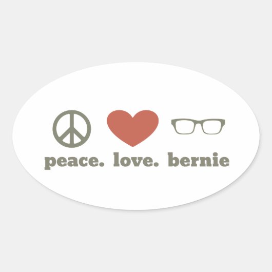 Sticker Ovale Bernie Sanders (Devant)