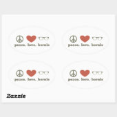 Sticker Ovale Bernie Sanders (Feuille)