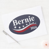 Sticker Ovale Bernie Sanders 2016 (Enveloppe)
