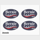 Sticker Ovale Bernie Sanders 2016 (Feuille)