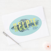 Sticker Ovale Bêtes fantastiques Kelpie (Enveloppe)