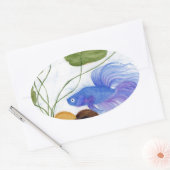 Sticker Ovale Betta fish (Enveloppe)