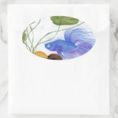 Sticker Ovale Betta fish (Sac)