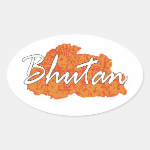 Sticker Ovale Bhoutan