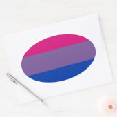 Sticker Ovale Bi Flag Flies (Enveloppe)