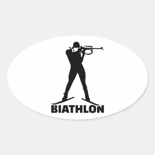 Sticker Ovale Biathlon (Devant)