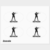 Sticker Ovale Biathlon (Feuille)