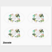 Sticker Ovale Bible Verses Art - Psaume 37:4 (Feuille)