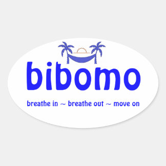 Sticker ovale bibomo - Bleu (4 pk)