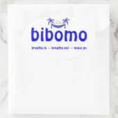 Sticker ovale bibomo - Bleu (4 pk) (Sac)
