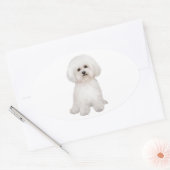 Sticker Ovale Bichon B (Enveloppe)