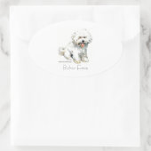 Sticker Ovale Bichon Frise (Sac)