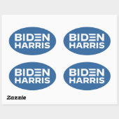 STICKER OVALE BIDEN HARRIS (Feuille)
