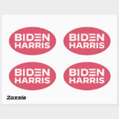 STICKER OVALE BIDEN HARRIS (Feuille)