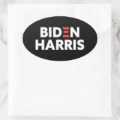 Sticker Ovale Biden / Harris Campagne électorale noir et blanc (Sac)