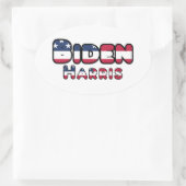 Sticker Ovale Biden Harris soutient l'élection présidentielle am (Sac)
