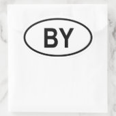 Sticker Ovale Biélorussie "BY" (Sac)