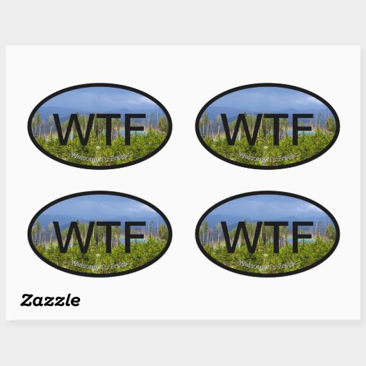 Sticker Ovale Bienvenue à Fraser (Feuille)