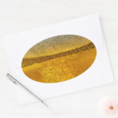 Sticker Ovale Bière Galaxy une mousse céleste d'étanchement (Enveloppe)