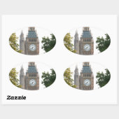 Sticker Ovale Big Ben Londres Angleterre (Feuille)