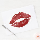 Sticker Ovale Big Kiss (Enveloppe)